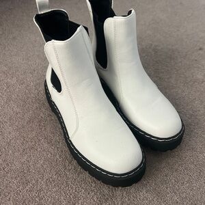 Sincerely Jules White Ankle Boots